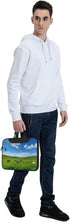 MROWYC Stylish milk cow printed laptop crossbody bag, dual-purpose business briefcase, large capacity storage