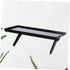 Wall-Mounted Black Monitor Shelf - Multifunctional Desktop Storage Rack
