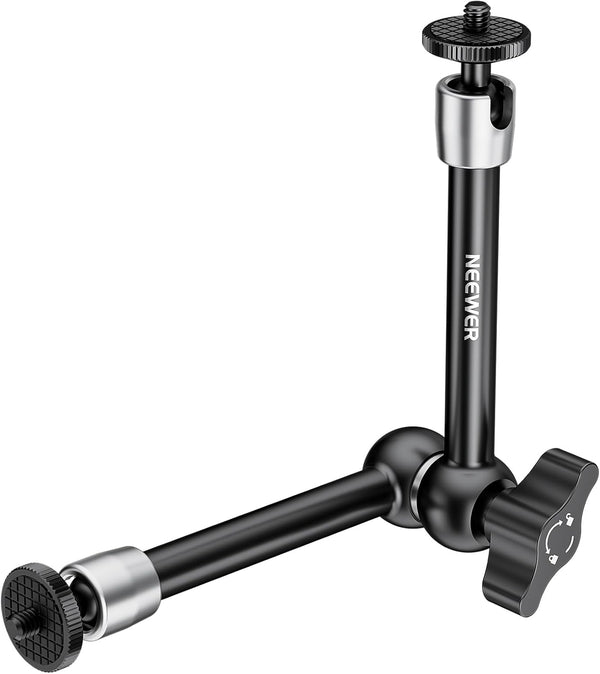 NEEWER 9.8"/25cm Adjustable Friction Magic Arm with 1/4" Screw, Compatible with SmallRig Cage, Flash, Microphone,