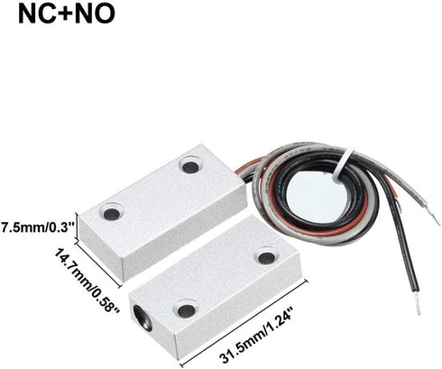 uxcell Rolling Door Contact Magnetic Reed Switch Alarm with 3 Wires for N.O./N.C. Applications MC-51 by uxcell