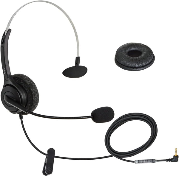 DailyHeadset 2.5 mm Jack Phone Headset On Ear Headphones for Cordless Landline Telephones