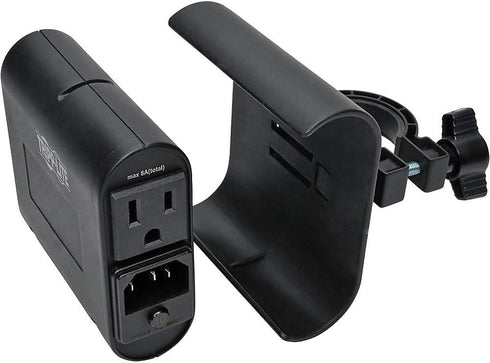 Tripp Lite AC/USB Charging Clip for Display Mounts with 2 USB Ports & 2 NEMA 5-15R Outlets, 6ft Power Cord (Black)