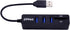 AkoMatial 3 2.0 Portable High Speed Multifunction Ports USB SD/TF Card Reader Hub Adapter Splitter Combo for Computer
