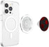 Red Soccer Ball on a Black PopSockets PopGrip for MagSafe