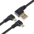 Right Angle Micro USB Cable 90 Degree Charger Cord for Samsung Galaxy S7/S6/S5, Kindle Fire, TV Stick (3-Pack)