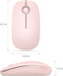 Unipows Wireless Mouse, 2.4G Slim Portable Computer Mouse with Nano Receiver, Less Noise Optical Mice for Notebook, PC,