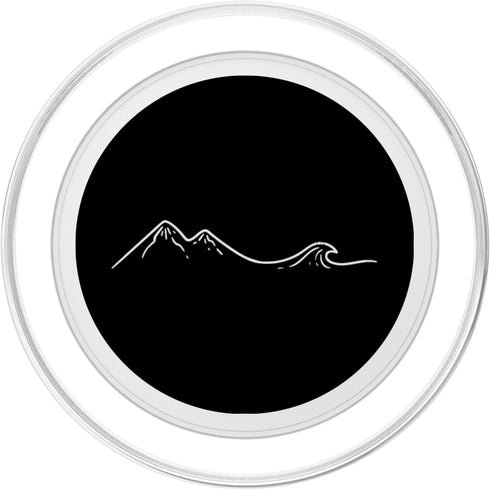 PopSockets MagSafe PopGrip for iPhone - Mountain Wave Cool Black Art Drawing Hiker Ocean Gift