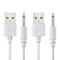 2 Pack 2.7ft USB to DC 2.5mm Fast Charger Cable - Replacement Cord Adapter (Not Barrel Jack)