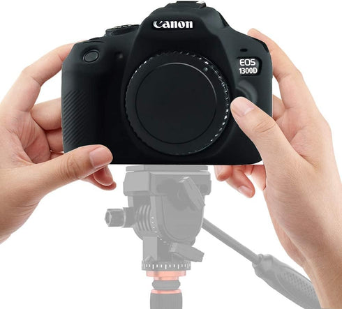 Camera Case for Canon EOS Rebel T6 T7, Silicone Rubber Detachable Protective Cover for EOS 1300D, 1500D