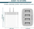 AILKIN USB Charger Cube, 4.8A 4-Port Wall Charger Plug, Charging Station for iPhone 15 14 13 12 11 Pro Max