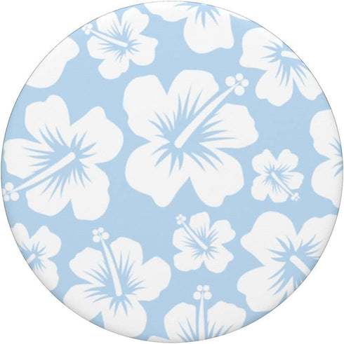 Blue Hibiscus Flowers PopSockets Swappable PopGrip