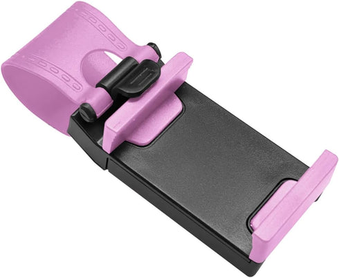 Tuxihapp Car Steering Wheel Phone Holder, Portable No-Hands Smartphone Mount Clip, Adjustable Cellphone