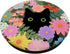 Black Cat Hiding in Spring Flowers PopSockets Grip and Stand for Phones and Tablets