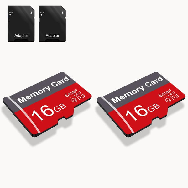 Yicunxin 2 Pack Memory Card 16GB with Adapter, High Speed TF Card, UHS-I