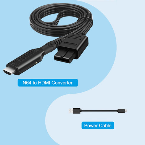 N64 to HDMI Converter Adapter, Plug and Play HDMI Link Cable for N64 Modes, Supports 1080P/720P Display