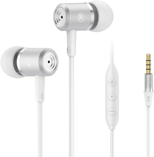 Shopify SEO: Black Wired in-Ear Headphones with Mic, Volume Control, Noise Cancelling, Powerful Bass, 3.5mm Jack for