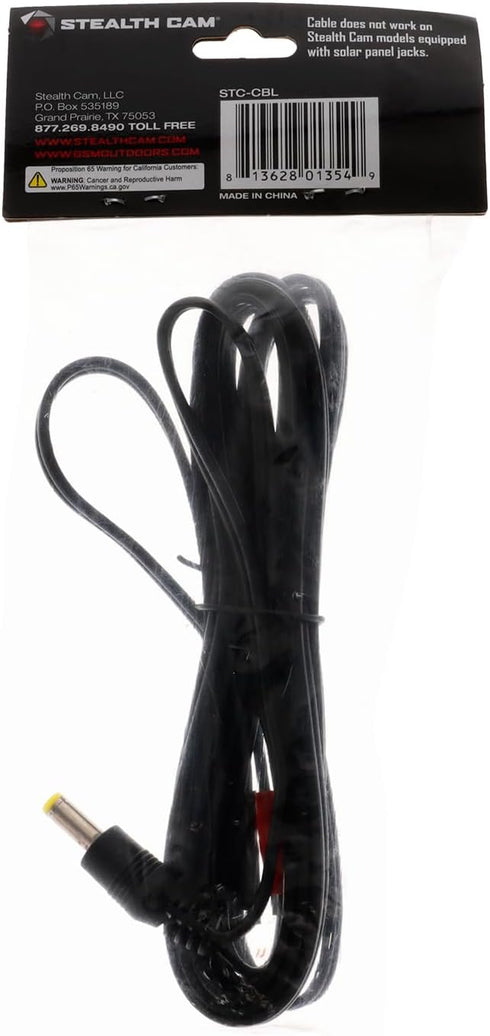 STEALTH CAM Durable Game Hunting Trail Camera Charging Cable, 10Ft, Black
