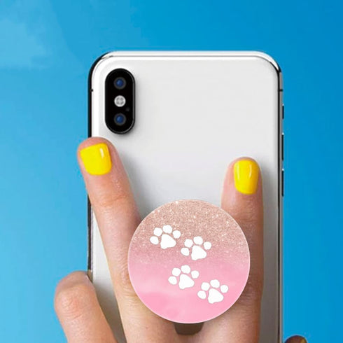 MOKKI 4 Pack Phone Grip, Cell Phone Holder for Smartphone, Finger Expanding Kickstand - Rose Gold White Marble