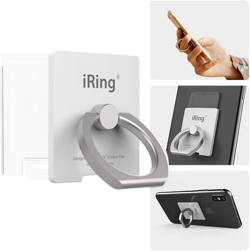 iRing Link, Wireless Charging Friendly Phone Holder, Cell Phone Ring Grip and Stand for iPhone and Galaxy