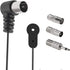 FM Antenna for Indoor Stereo Receiver 75 Ohm FM Radio Antenna with Adapter for FM Radio Bluetooth Stereo Receiver Music System Indoor Digital HD Radio