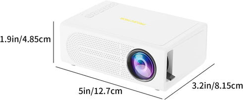 Generic 1080P Portable Wall Projector, Mini Projector for Bedroom with Remote LED, Phone Projector HD, Projector