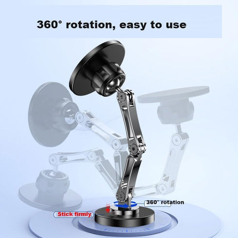 Tablet Phone Holder, Aluminum Alloy Car Phone Mount with Magnetic Suction, 360-Degree Rotation, Stable Laptop Stand (1