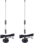 AEDIKO 2pcs 20-1300MHz Police Scanner Antenna HF VHF UHF BNC Male Antenna for Radio Shack Police Radio Scanner