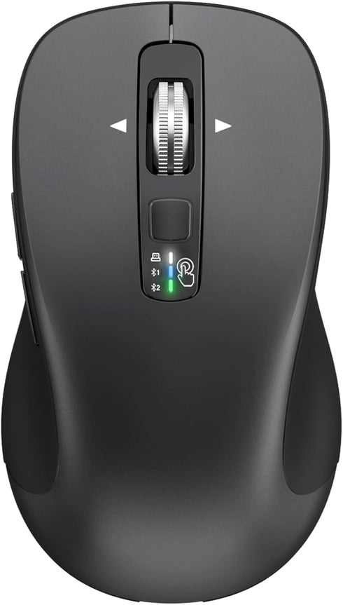 CITLLA Wireless Bluetooth Mouse (USB + BT1 + BT2), Full Size Mouse, 4-Way