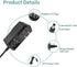 5V 2A DC Power Supply Adapter, 100-240V AC to DC 5 Volt 2 Amp for TV Box LED Strip Lights Speaker