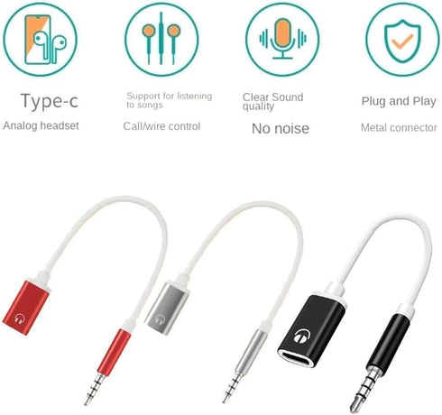 Zenarao 3.5mm MP3 Male to USB C Female Audio Adapter, Only Analog Audio Aux Jack Cable for Smartphone Laptop Tablet