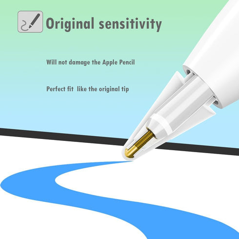 SIXFU 6 Pack 1st 2nd Tips for Apple Pencil tip, Apple Pen Tip Compatible with iPad Pencil Tip with Cover Case for Apple