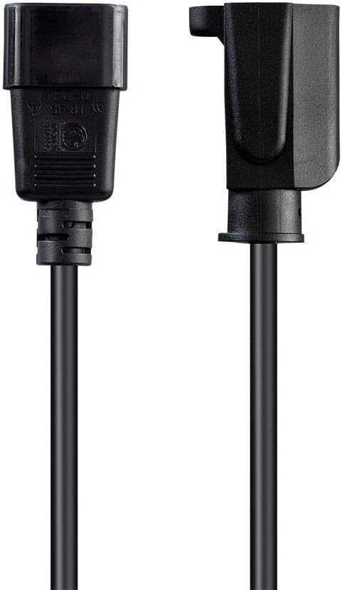 Monoprice Desktop Computer Power Cord - IEC 60320 C14 to NEMA 5-15R, 10 Amp, 1250 Watt, 125 Volt, 18AWG, 2 Feet, Black