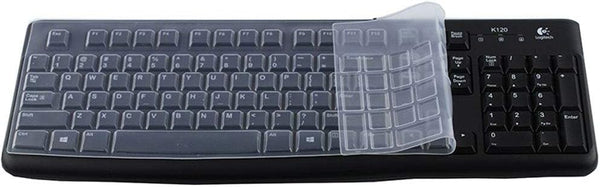 Ultra Thin Desktop PC Silicone Clear Keyboard Cover, Compatible with Logitech K120 MK120 Keyboard
