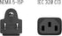 Cable Leader 4ft 18 IEC320 C13 5-15P, AWG Universal Power Cord to NEMA Extension Power Cord, Compatible with Computers