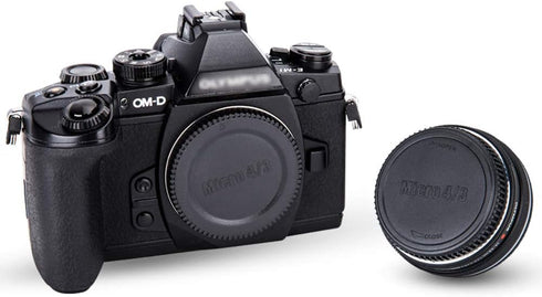 Camera Rear Lens Cap & Body Cap Cover for Olympus OM-5 OM-1 E-M10 Mark IV III E-M5 Mark III II E-M1 Mark III II E-PL9