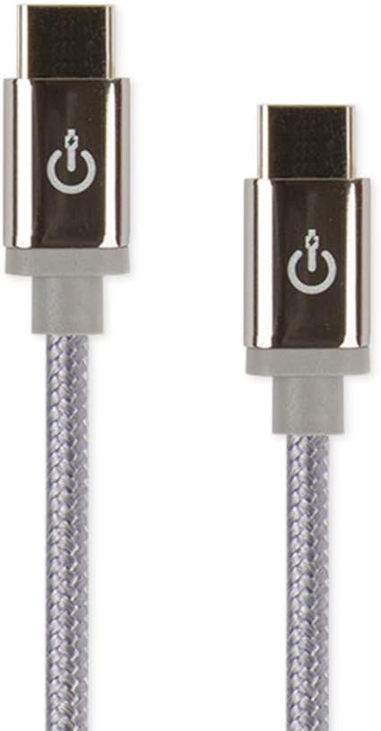 CableLinx Elite 8" USB-C to USB-C Charge & Sync Braided Cable for ChargeHub - Compatible with Samsung Galaxy S9/S8 Plus