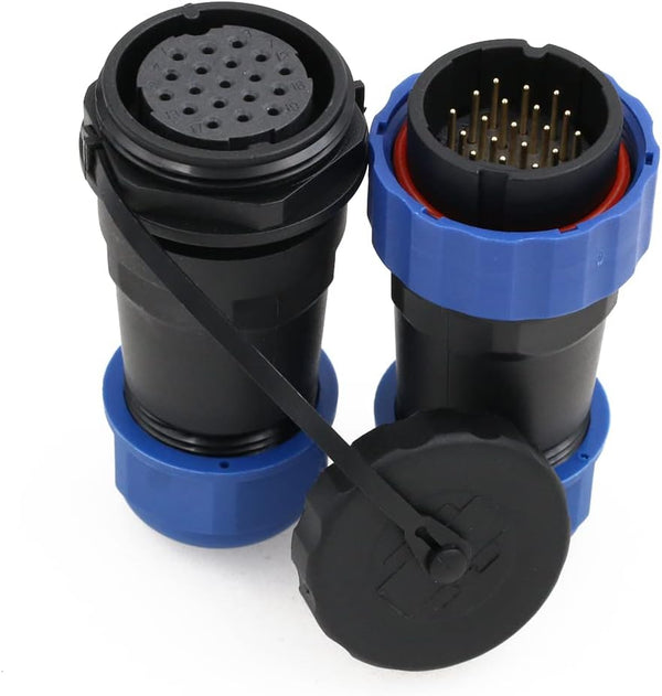 SD28 19 Pin Electrical Circular Connector Plug, Aviation Cable Male Female Plastic Waterproof IP68 for Industrial LED