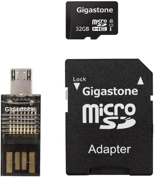 Gigastone GS-4IN1600X32GB-R 4-in-1 (32GB), Prime Series microSD Card Kit Multicolored