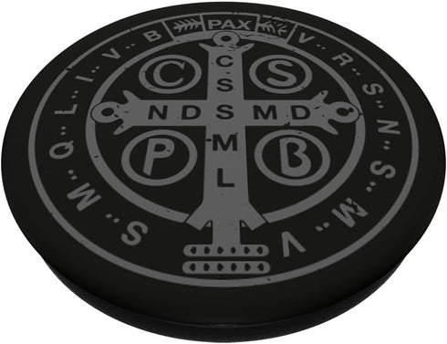 Religious Catholic St. Benedict Medal, Christian PopSockets Adhesive PopGrip