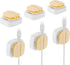 MECCANIXITY 6Pcs Cord Organizer Spring Cable Clip Holder, 3-in-1 Yellow Adhesive Adjustable Cord