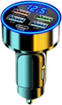 5 Port Car Charger Cigarette Lighter USB Charger, LED Voltage Monitor (4USB+PD) Adapter Compatible with