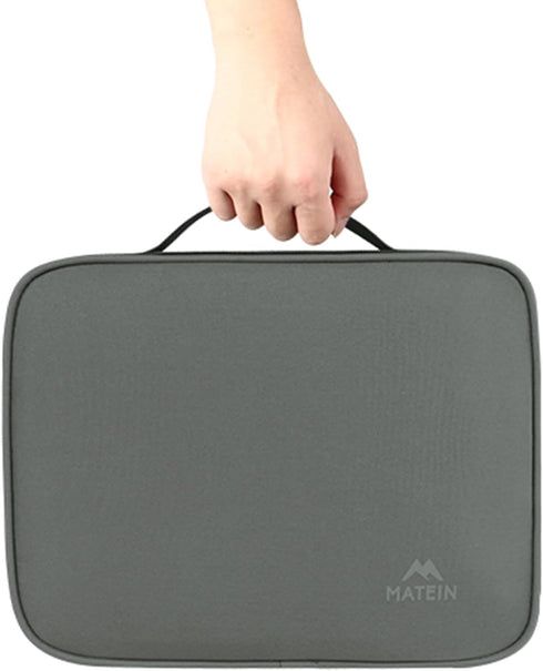 MATEIN Electronics Organizer Travel Case, Large Cable Storage Bag, Water Resistant Carrying Case with Handle for iPad