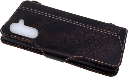 Yogurt S25 (2025), S25 Case for Samsung Galaxy FE Genuine Leather Wallet Cover for Samsung FE, Handmade Oil Leather