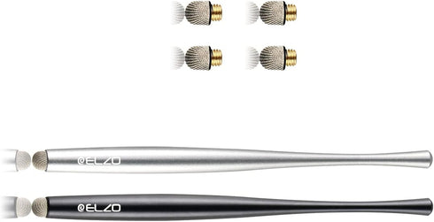 Elzo Stylus Pen Combo, Universal Capacitive Touch Screen 2 Packs with 4 Replacement Fiber Fine Tips for Tablet, iPad,