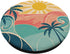 Retro Summer Vibe Designs Summer Retro Vibes | Beach Palm and Sun Design PopSockets Adhesive PopGrip