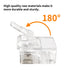 RJ11 6P4C Connectors, 50 Pieces Pack, Telephone Line Cable Wire Male Plug, AV00204