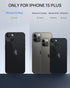 for iPhone 15 Plus 5G Waterproof Case,Compatible with Magsafe,Hybrid Rugged Shockproof Full Body Protective,with Lanyard,Clear Lens/Screen Protector Cover for iPhone 15 Plus 6.7 inch 2023,Black