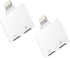 iPhone Dual Lightning Headphone Adapter Audio Charger (2pack) Jack Dongle Splitter 2in1 Adaptador Para AUX Earphone