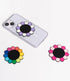 metisinno Magnetic Base Compatible with PopSocket Phone Grips and iPhone MagSafe Cases, Purple & White Sunflower Pattern