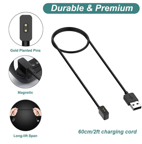 Kissmart Charger for Mi Band 8, Replacement USB Charging Cable Cord for Xiaomi Mi Band 8 Fitness Tracker (2Pack,